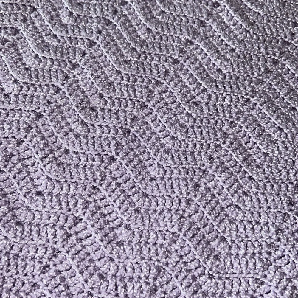 Lilac Crochet Baby Blanket